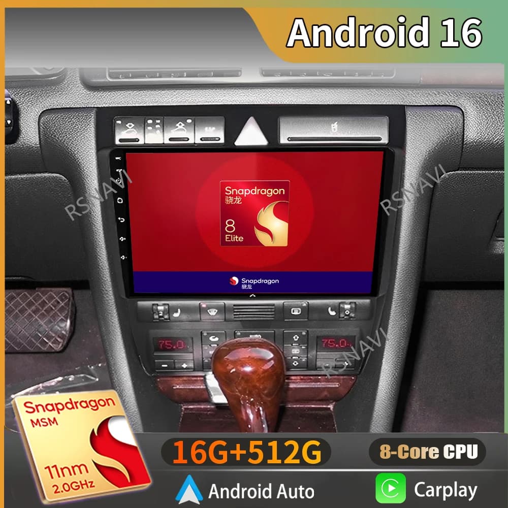 Android 15 Carplay Auto Per Audi A6 C5 1997 - 2004 S6 2 1999 - 2004 RS6 2002 - 2006 Autoradio Lettore GPS Multimediale Video Stereo