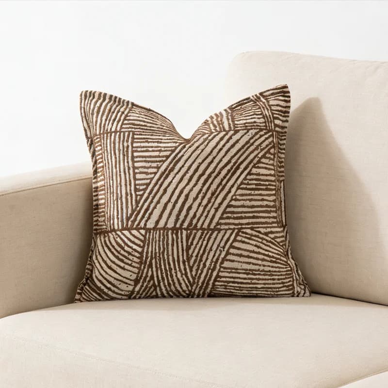 Contemporary Hotel Home Sofa Grayish Decorative Pillow Case Beige Dots Heavy Cushion Cover 45x45cm 1 Piece Pack