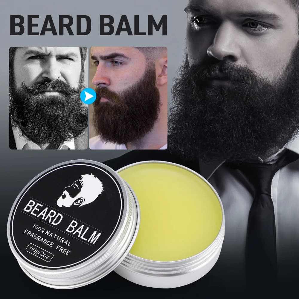 60g Shaving Balm for Man Face Hair Shaving Growth Waist Waist Thickening Nutrient Professional Cream for Mustache Hair Care