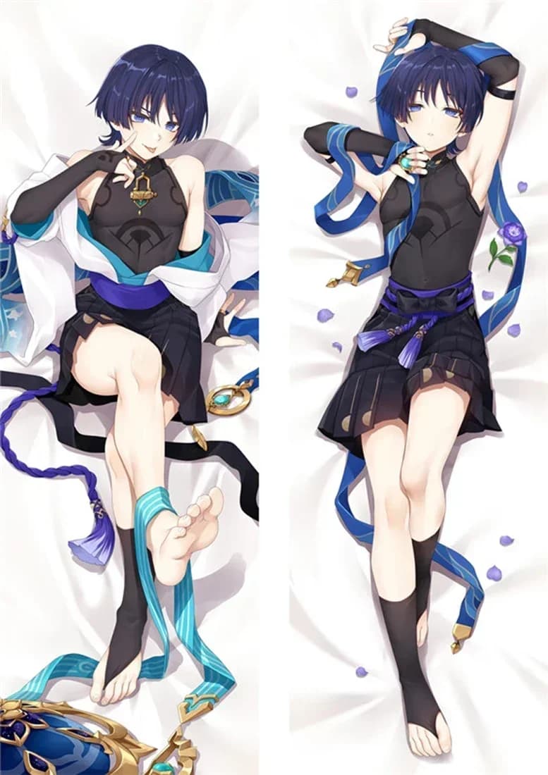 Anime Decor Genshin Impact Wanderer Scaramouche Dakimakura Waifu federa stampa su 2 lati che abbraccia la fodera del cuscino del corpo regali