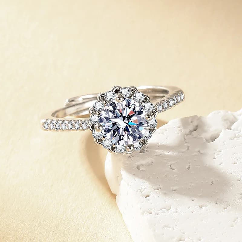 PT950 New Model Hotline Eight-Point Arrow Lotus Flower Ring - Women's Wholesale