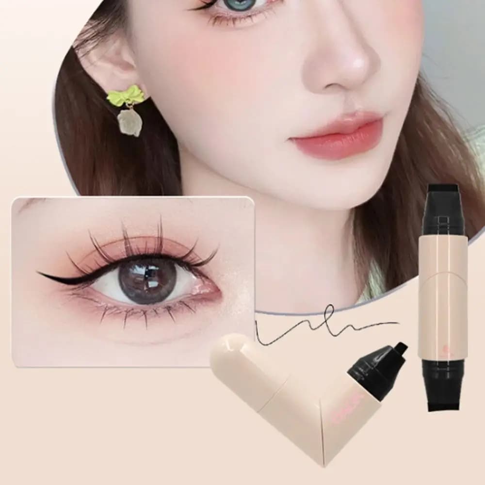 Nuovo Eyeliner Stamp Impermeabile a Lunga Durata, Asciugatura Rapida, Portatile, Colore Nero