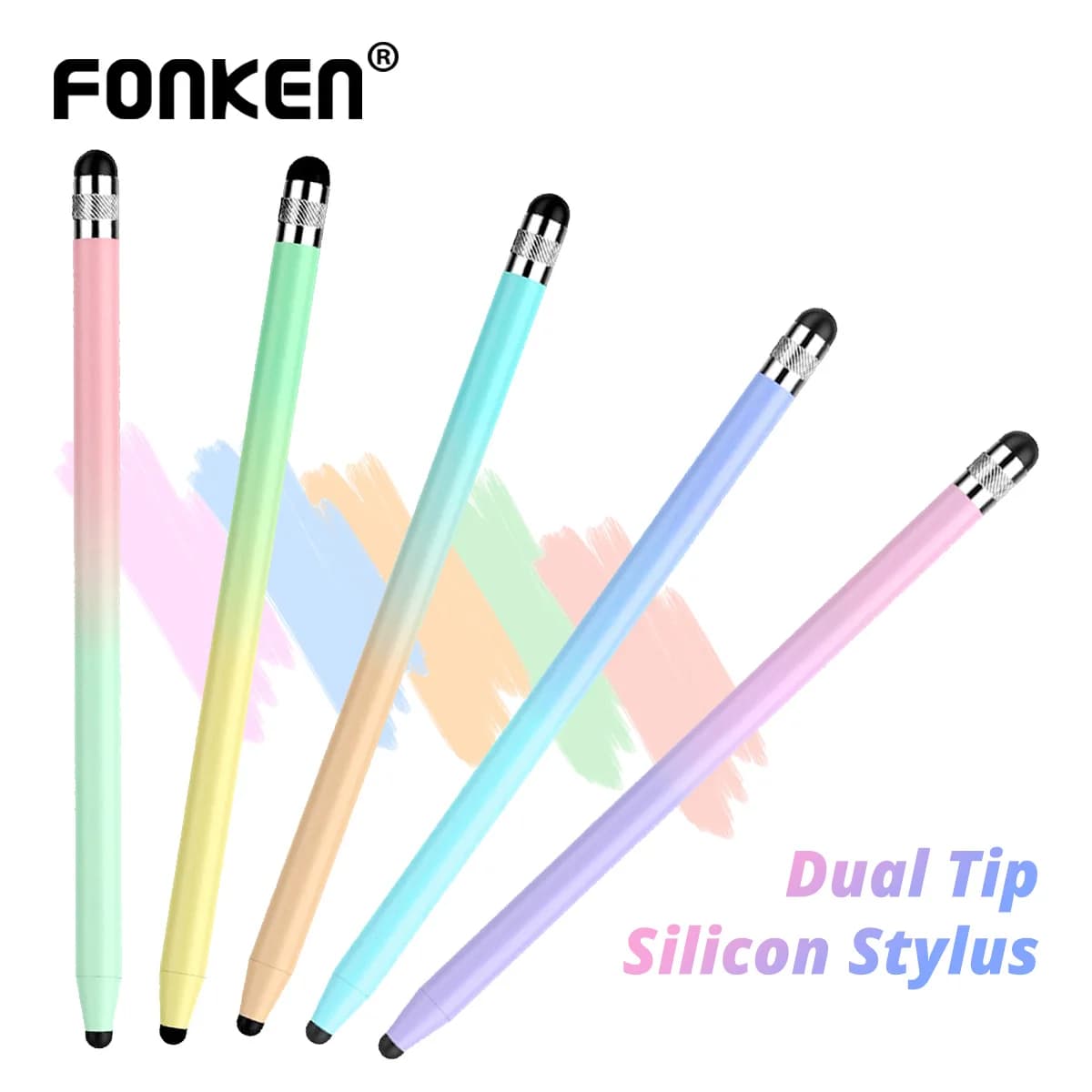 Penna stilo universale 2 in 1 per smartphone Android, tablet, disegno, scrittura, matita capacitiva, penna touch screen per iPhone Samsung