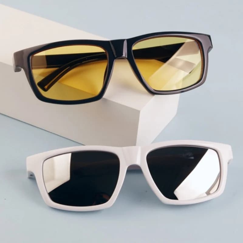 Stylish Oversized Square Sunglasses Retro Sun Shades UV400 Unisex for Outdoor Sports Activities Daily Street Wear Sunscreen