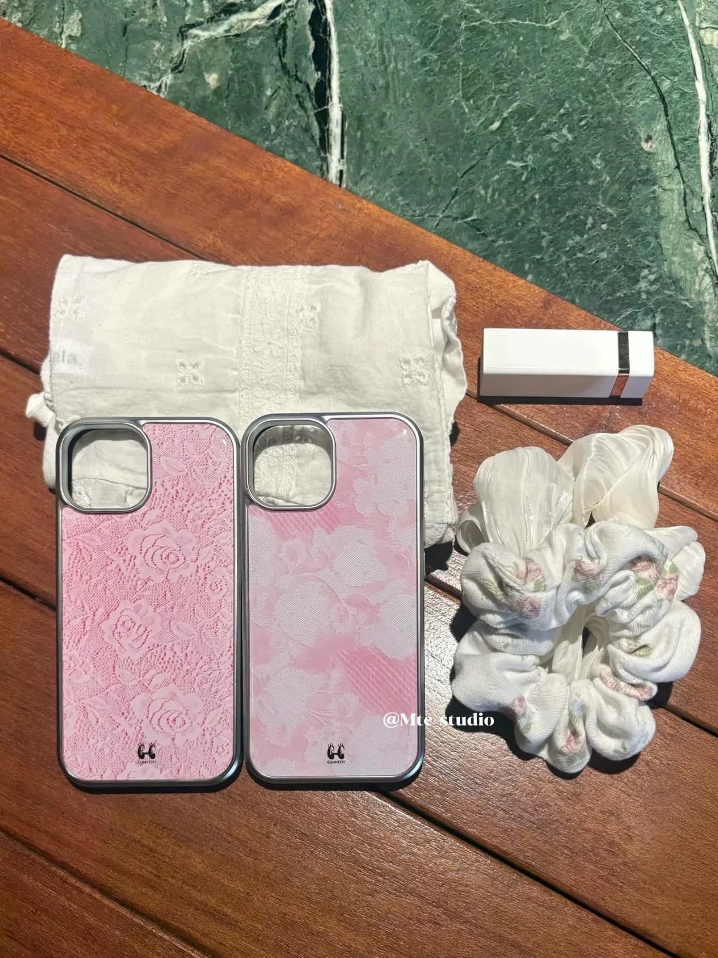 Korean Ins Pink Lace Rose Flower Gentle Girl Phone Case For iPhone 17 16 15 14 13 12 11 Pro Max Plus 17air 16e Drop Glue Cover