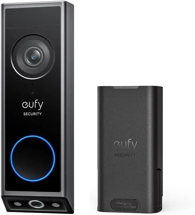 Video Doorbell E340 Kit with Battery, 2K FHD, Built-in 8GB | No subscription, head-to-toe view, two-way talk, Delivery Guard, AI