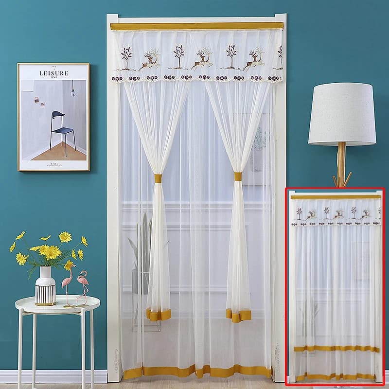 Tenda per porta anti-zanzara senza punzonatura 90 * 200 cm Tenda divisoria per porta camera da letto in tessuto a doppio strato
