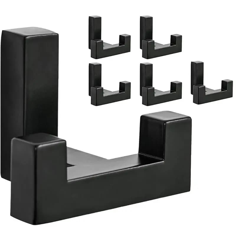 ABRB-Wall Mount Double Claw Coat Hook 6-Pack Heavy Duty With Screw Retro Design Utility Hook For Coats, Scarves