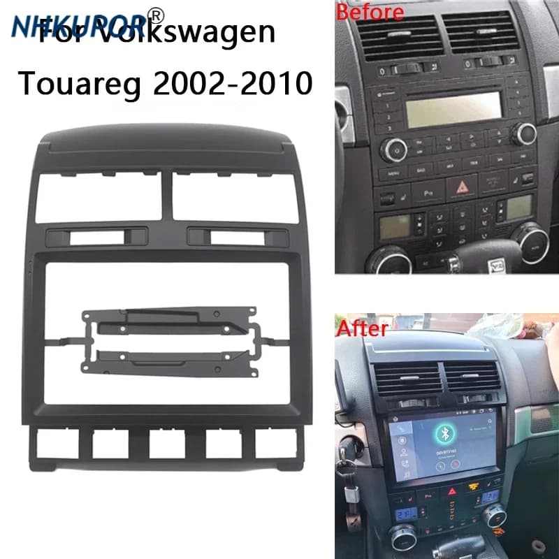 Car Radio Frame Kit For Volkswagen Touareg 2002-2010 Auto Stereo Dash Panel Mounting Head Unit Fascia Trim Bezel