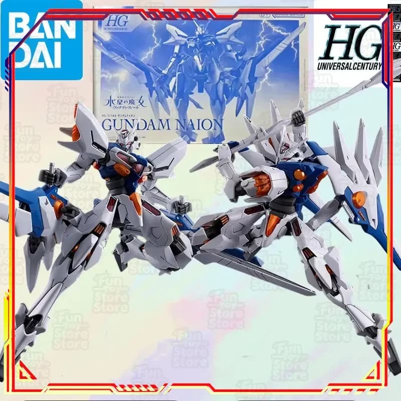 Bandai Gundam NAION HG 1/144 Model Kit Originale Anime Action Figure Giocattolo da Assemblare Regalo per Ragazzi Appassionati di Gundam da Collezione