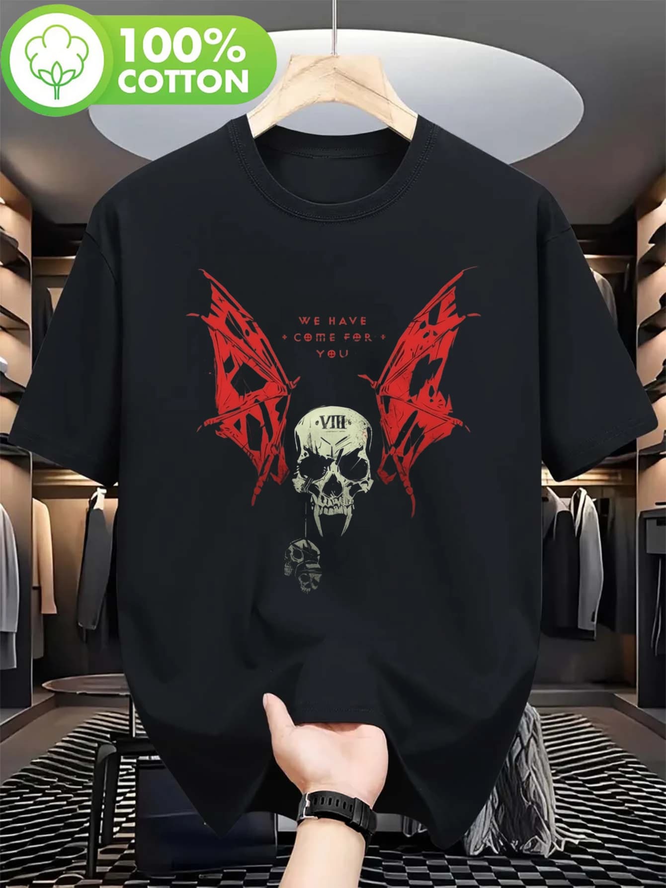 Signore delle 40000 Notti, Siamo con te! T-shirt girocollo in stile gotico, casual a maniche corte per giocatori di giochi da tavolo