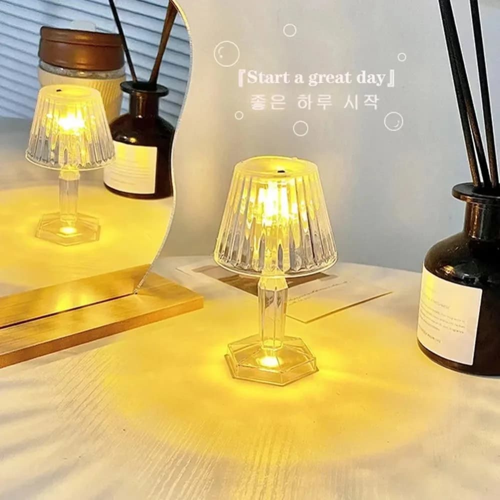 Crystal crafts, crystal ornaments, table decorations, crystal glowing lamp for table decoration, bedroom bedside table