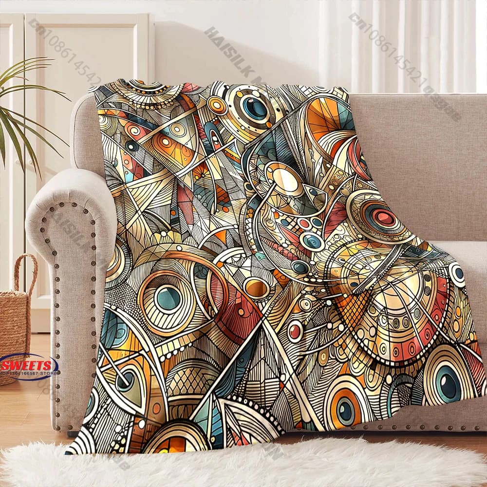 Coperta decorativa con motivo geometrico, disponibile in diverse misure, per cameretta dei bambini e adulti, soggiorno, divano, regalo raffinato