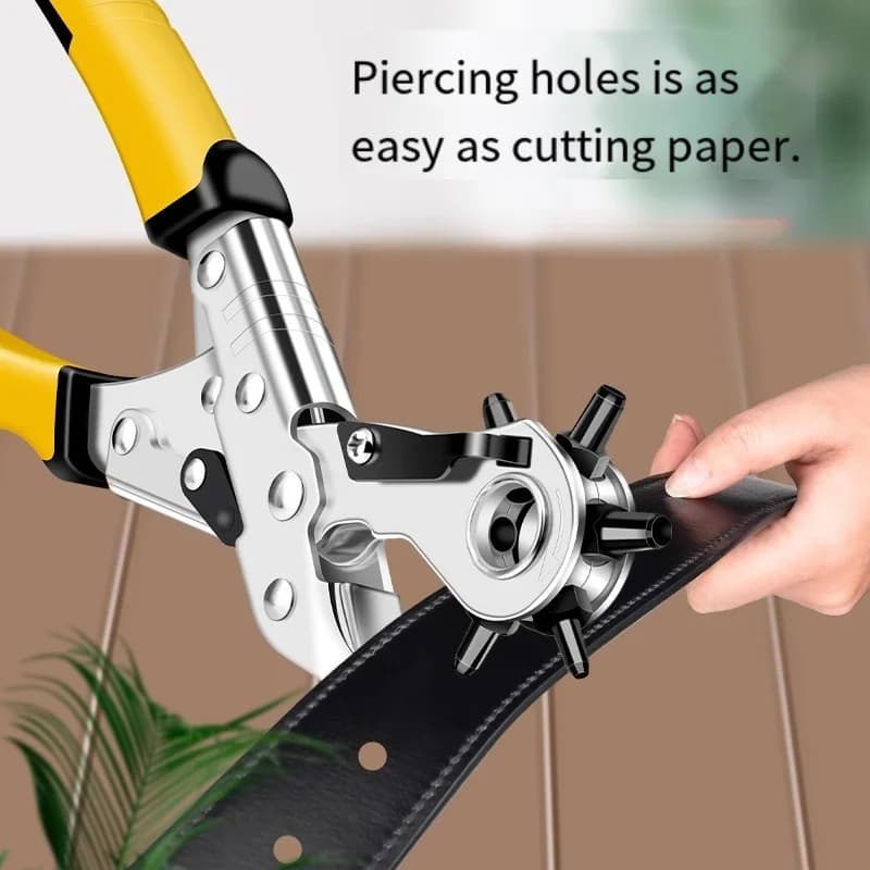 Pinza perforatrice per cinture, attrezzo per perforare cinture salva-lavoro, pinza per forare tracolle di borse