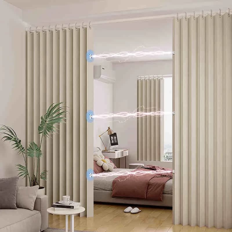 Tende Pieghevoli Oscuranti Naturali per Porte con Ganci, Tende a Fisarmonica per Porte e Armadi, Tende a Parete