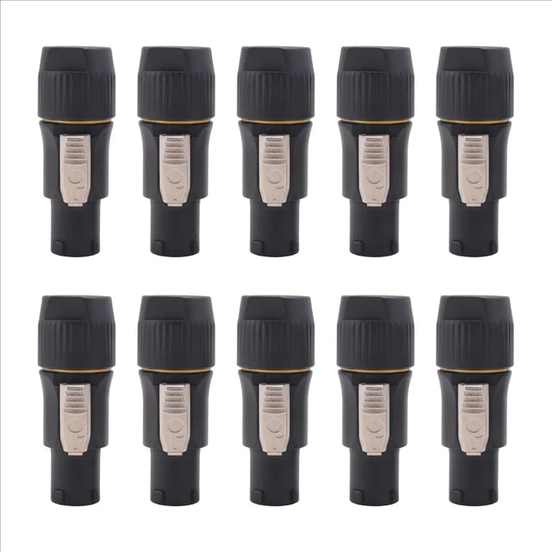 HLZS-10 Pz NAC3FX-W NAC3MX-W 3 Pin Vero Bloccaggio Connettore Spina Jack PA66 Materiale IP65 Grado Impermeabile 10 Spine Femmine