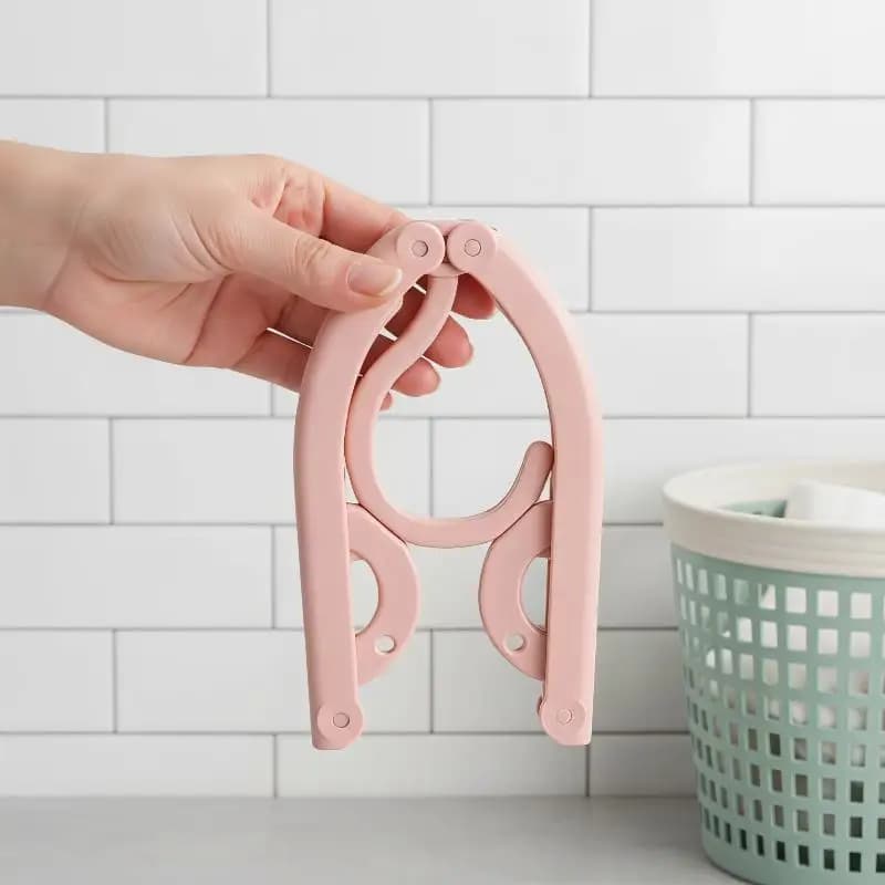 Portable Folding Clothes Hangers Non Slip Durable 1/5 PCS Space Saver for Travel Business Trip Home Closet Storage
