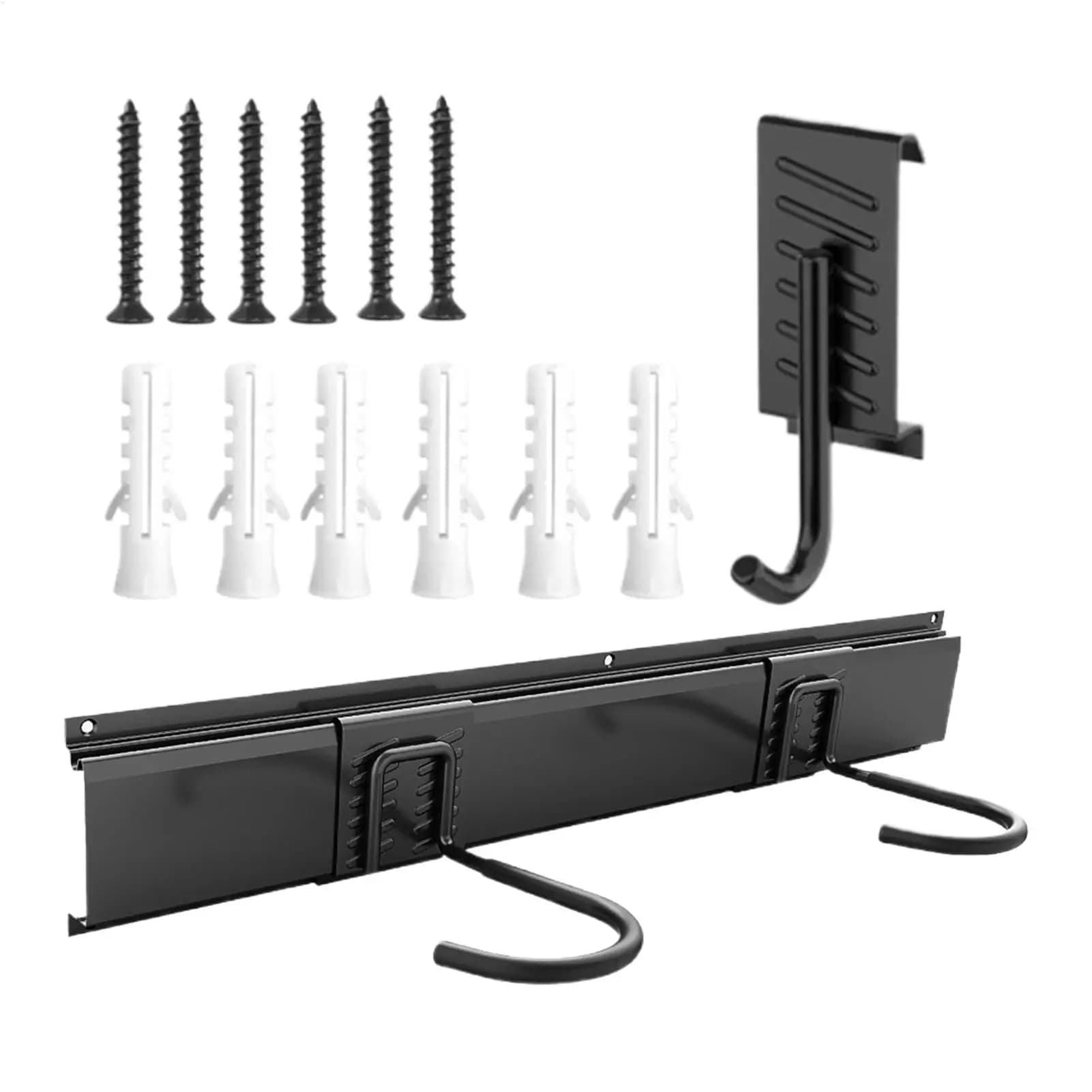 Wall Mount Bike Hooks for Garage, Heavy Duty Metal Bicycle Storage Rack, Organizer with Helmet Hook for Shed Basement Workshop