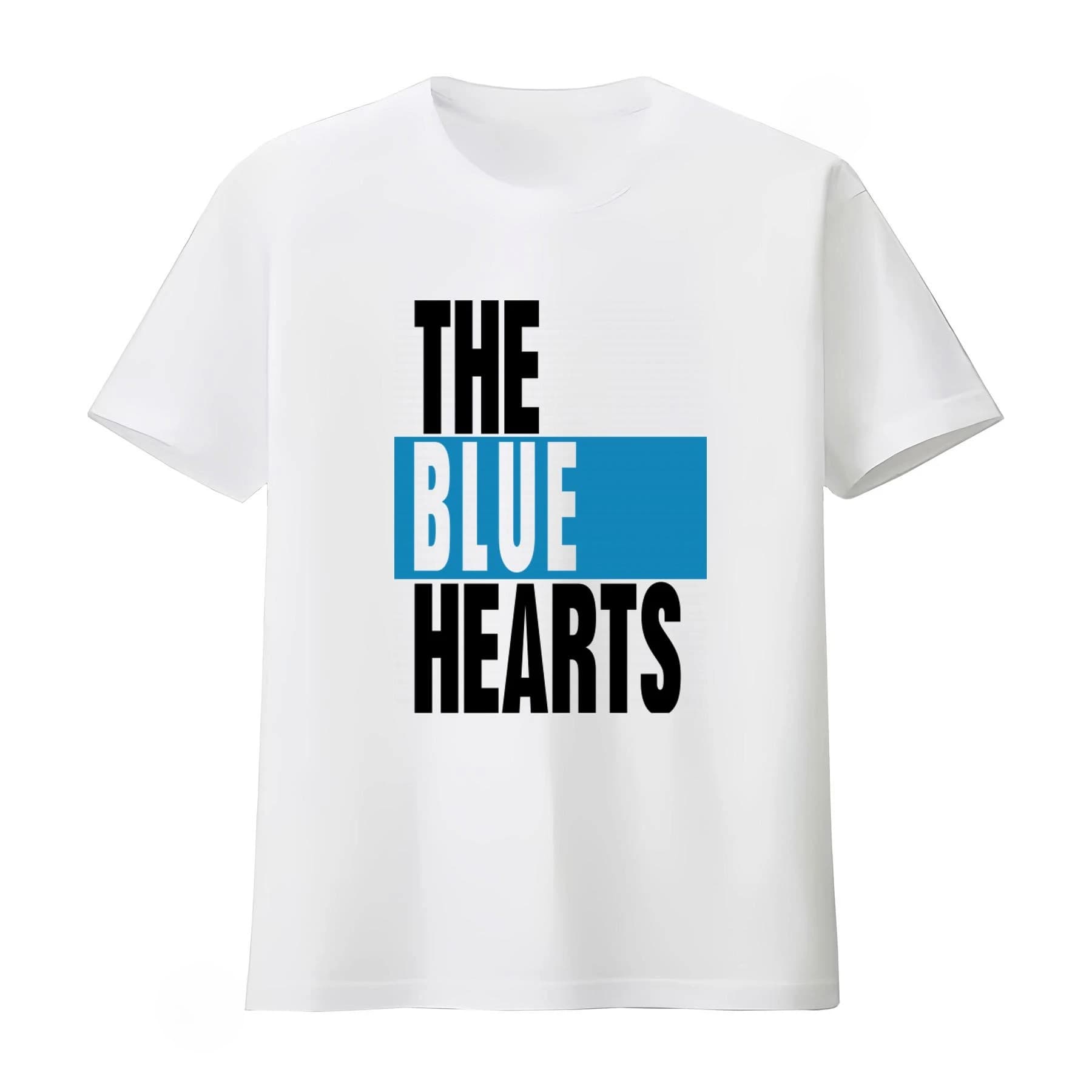 T-shirt The Blue Hearts, Moda Punk Giapponese Anni '80, Abbigliamento Streetwear per Uomo e Donna, Nuova Collezione Estate 2026