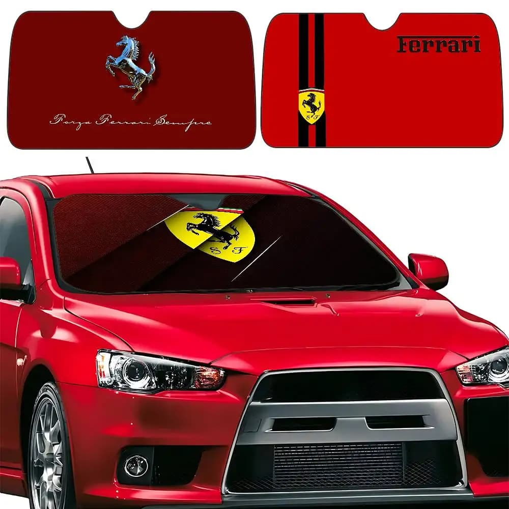 Cool-F-fErrariS Fashion Stylish And Trendy Windshield Sunshade, Car Windshield Cover, Car Sunshade Curtain, Car Sun Protection