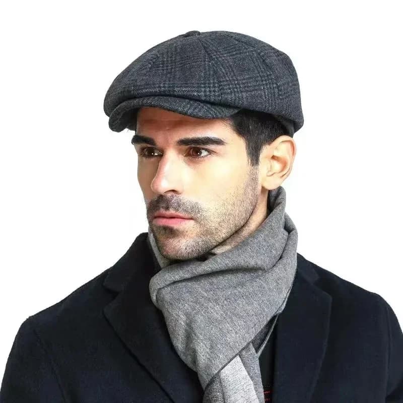 64cm Big Head Oversize Plus Size Men Classic Herringbone Newsboy Gatsby Hat Tweed Vintage Flat Ivy Cabbie Cap Gifts Sombreros