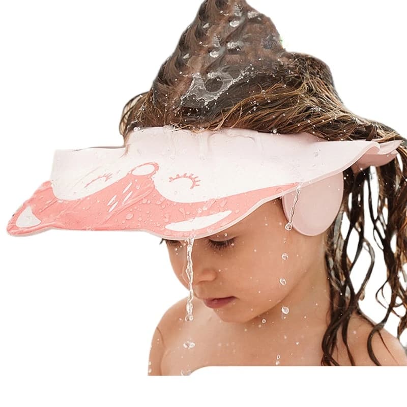 Cuffia per doccia regolabile per bambini Cappello per lavare i capelli per bambini Protezione per le orecchie Shampoo sicuro per bambini Bagno Doccia Proteggi la copertura della testa