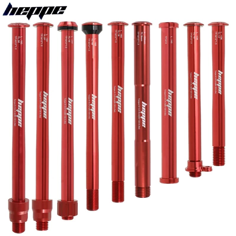 HEPPE MTB Bici Da Strada Perno Passante Anteriore Mozzo Ruota Posteriore Albero Spiedino 12x100/110 15x100/110 12x142/148 Perno Passante Rosso Asse Ultra Leggero