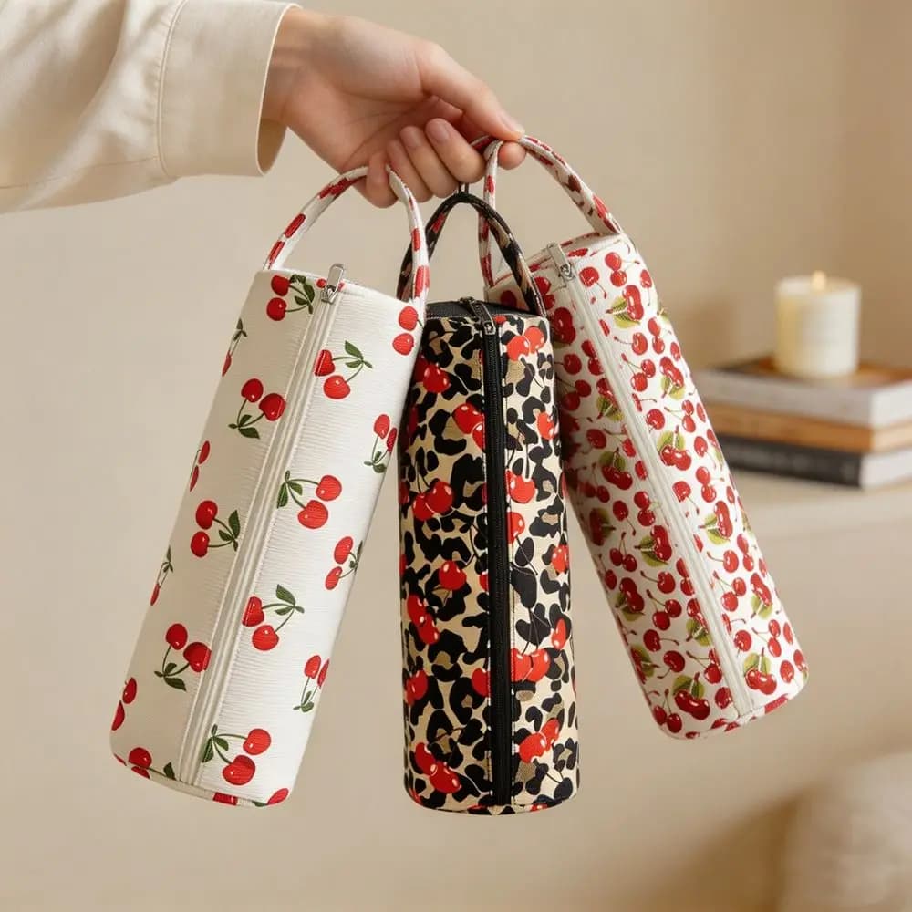 Large Capacity Hair Dryer Storage Bag Dustproof Portable Travel Hair Styling Case with Handle Soft Hair Straightener Container