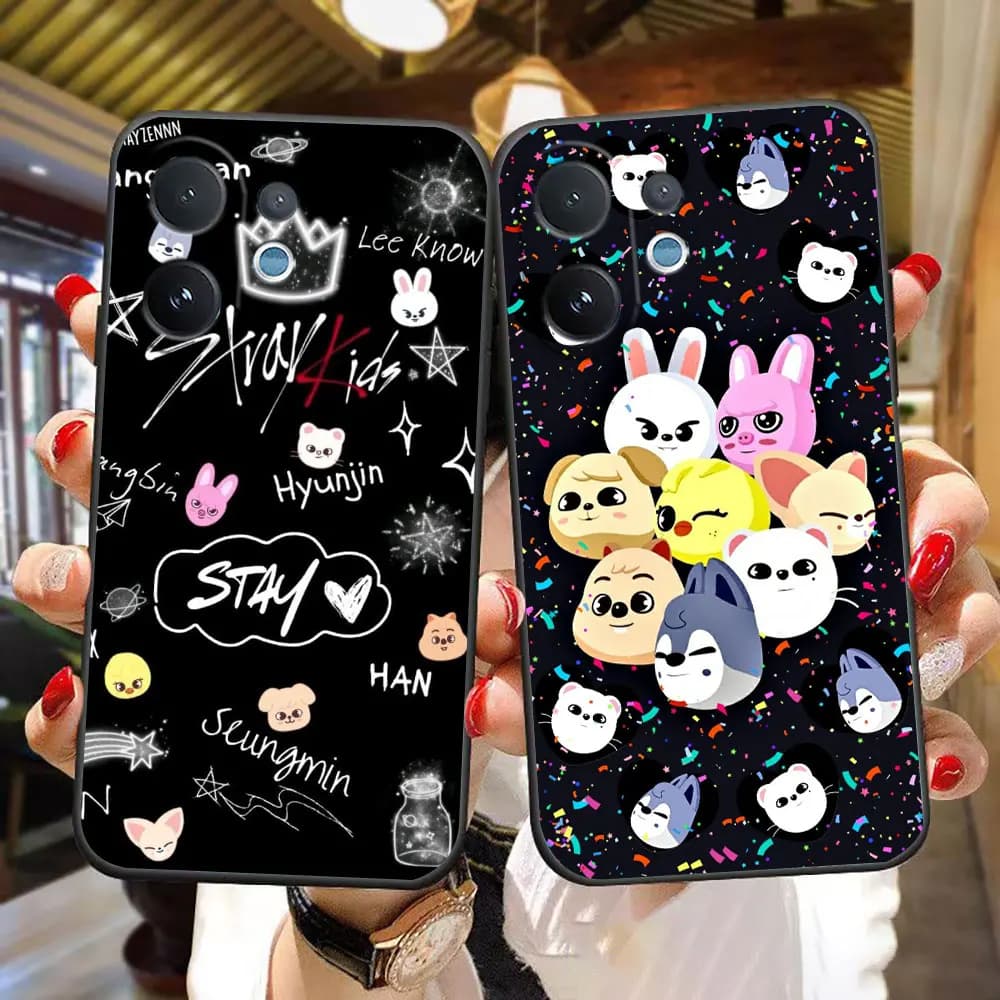 Phone Case For VIVO V70 V60 V50 V40 LITE V17 V20 SE V21 V23 V23E V25 V25E V27 V27E V29 V29E V30 Shell Cover K-pop S-Stray K-Kids