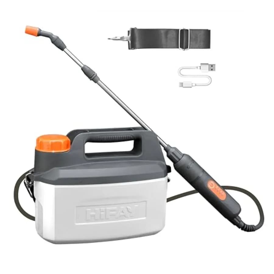 Spruzzatore Elettrico PRO da 1 Gallone con Batteria Ricaricabile Integrata da 4000mAh e Asta Telescopica per Piante e Cucina