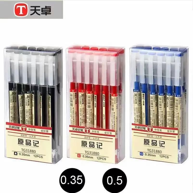 Set di penne gel Haile con inchiostro nero/blu/rosso, punta sottile da 0,35 mm, set di ricariche per penne gel, per scuola, ufficio, scrittura, articoli di cancelleria