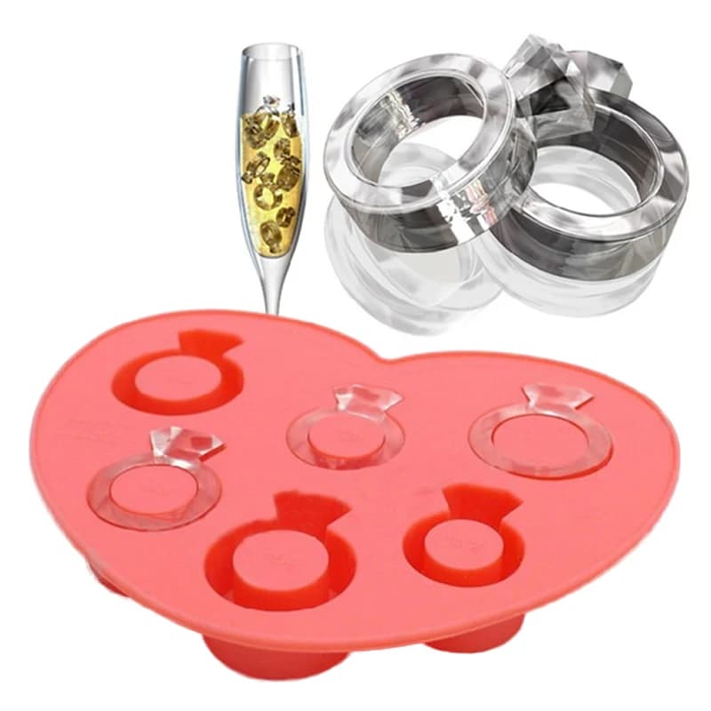 Strumenti di cottura Anelli Stampo Freeze Silicone Gelato Vassoio per cubetti Creatori di stampi 2 pz/lotto