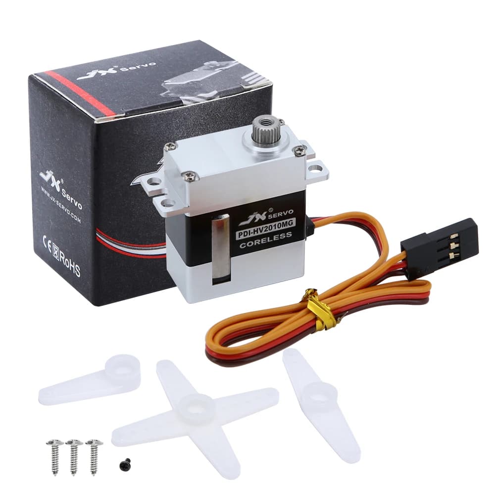 JX Servo PDI-HV2010MG 11kg Metal Gear Full CNC In Alluminio Coreless HV Mini Servo Digitale per Auto RC Aliante Elicottero Modello di Robot
