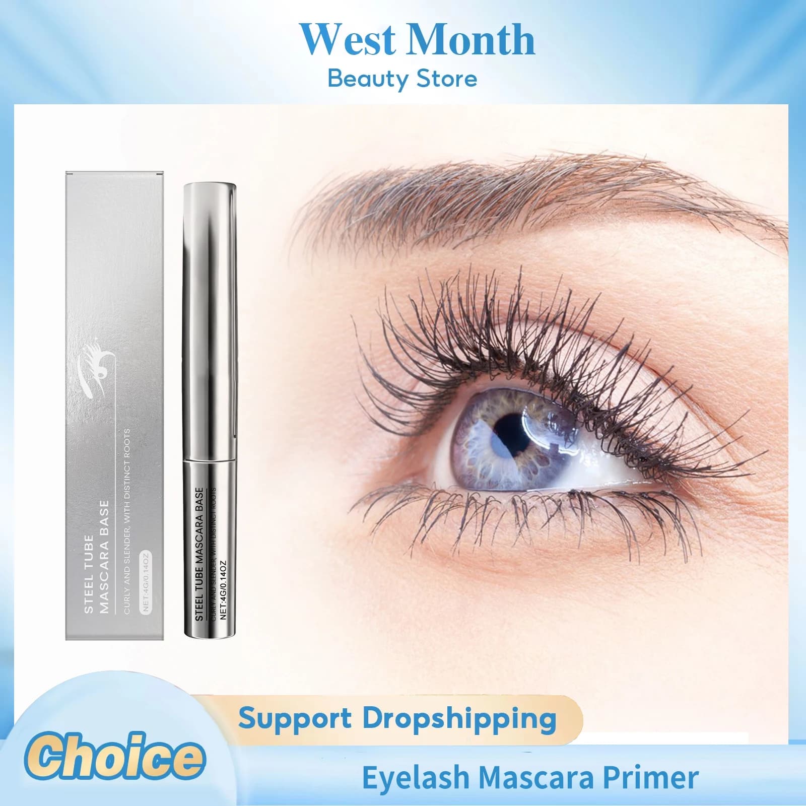 Eyelash Mascara Primer Natural Curling Extended Volumizing Extended Extension Fuller Eyelashes Cosmetics For Long-Term Eye Makeup