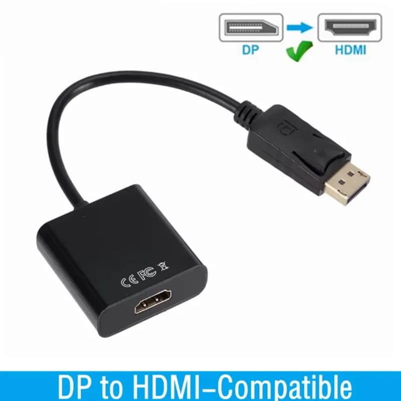 4K DisplayPort To HDMI-compatible Video Audio Cable Male DP to Female HDMI Cable Converter Adapter For HD TV PC Projector Cable