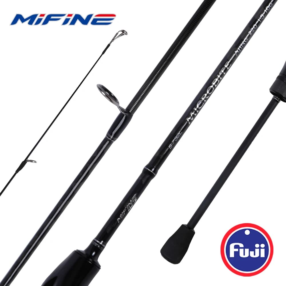 MIFINE MICROBITE Ajing Canna da pesca XUL-UL Spin/Cast Rod 2g/3g/5g Acqua salata e acqua dolce Pesca in roccia leggera Azione veloce 40T/46T