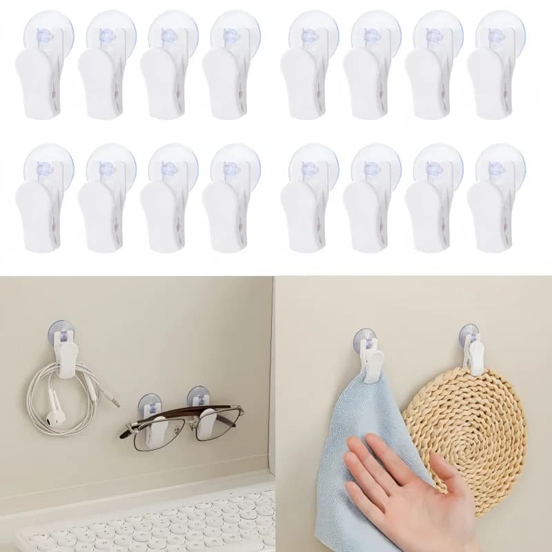 Gancio a ventosa multifunzione, clip per dentifricio, asciugamani e guanti, ventosa rotante per uso multiangolo, accessori per auto