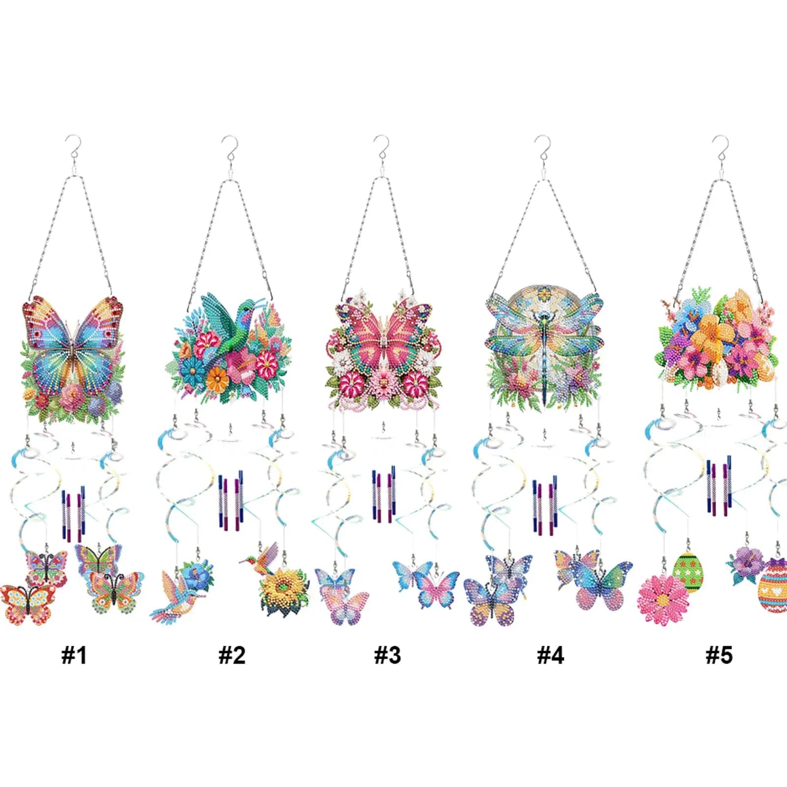 Diamond Painting Wind Chime 5D Diamond Painting DIY Crafts DIY Diamond Outdoor Hanging Decoration for Friends and Family