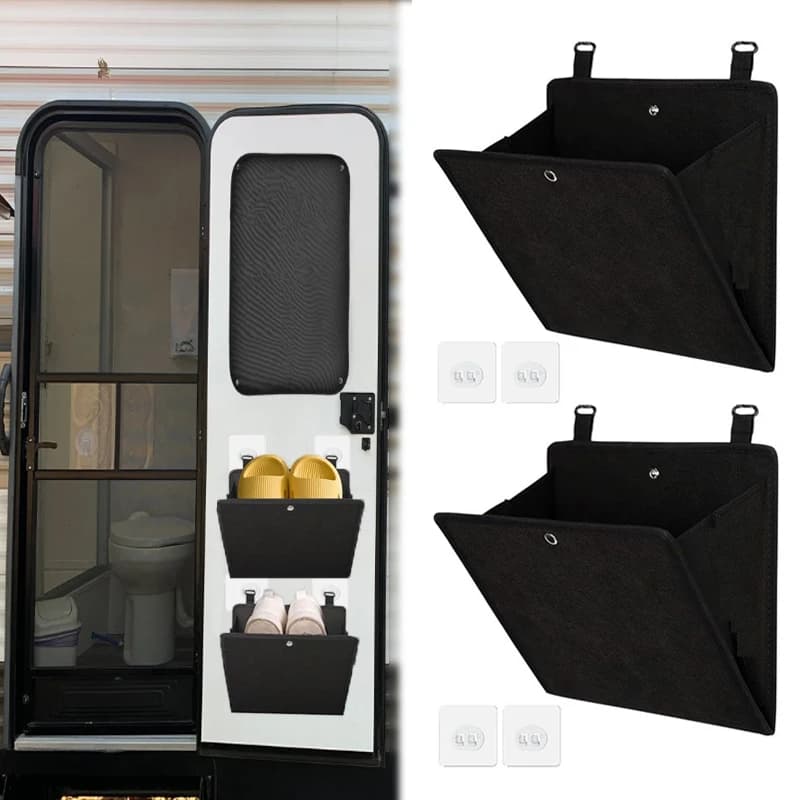 2 pezzi di borse per scarpe per porta camper Borse per scarpe per porta a parete per camper Borse per riporre scarpe in tessuto Borse per camper Accessori per camper
