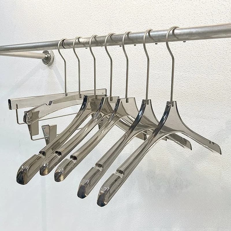 Women's Transparent Acrylic Clothes Hanger, Anti-slip, for Clothing Stores, High Fashion Accessories