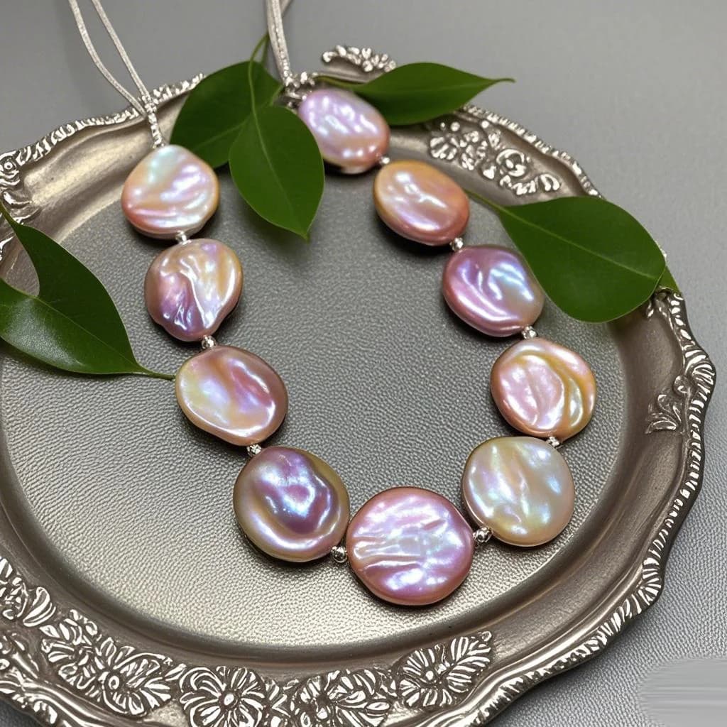 15-16mm 4A 18cm Pink Round Baroque Natural Freshwater Sparkling Clean Pearl Bead Jewelry Make DIY Necklace Bracelet Accessories