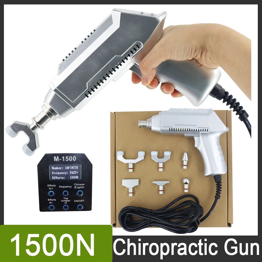 Electric Instrument for Chiropractics 1500N, Physiotherapy Massage Gun, Vertebral Pain Breeder, Cervical and Spinal Massage