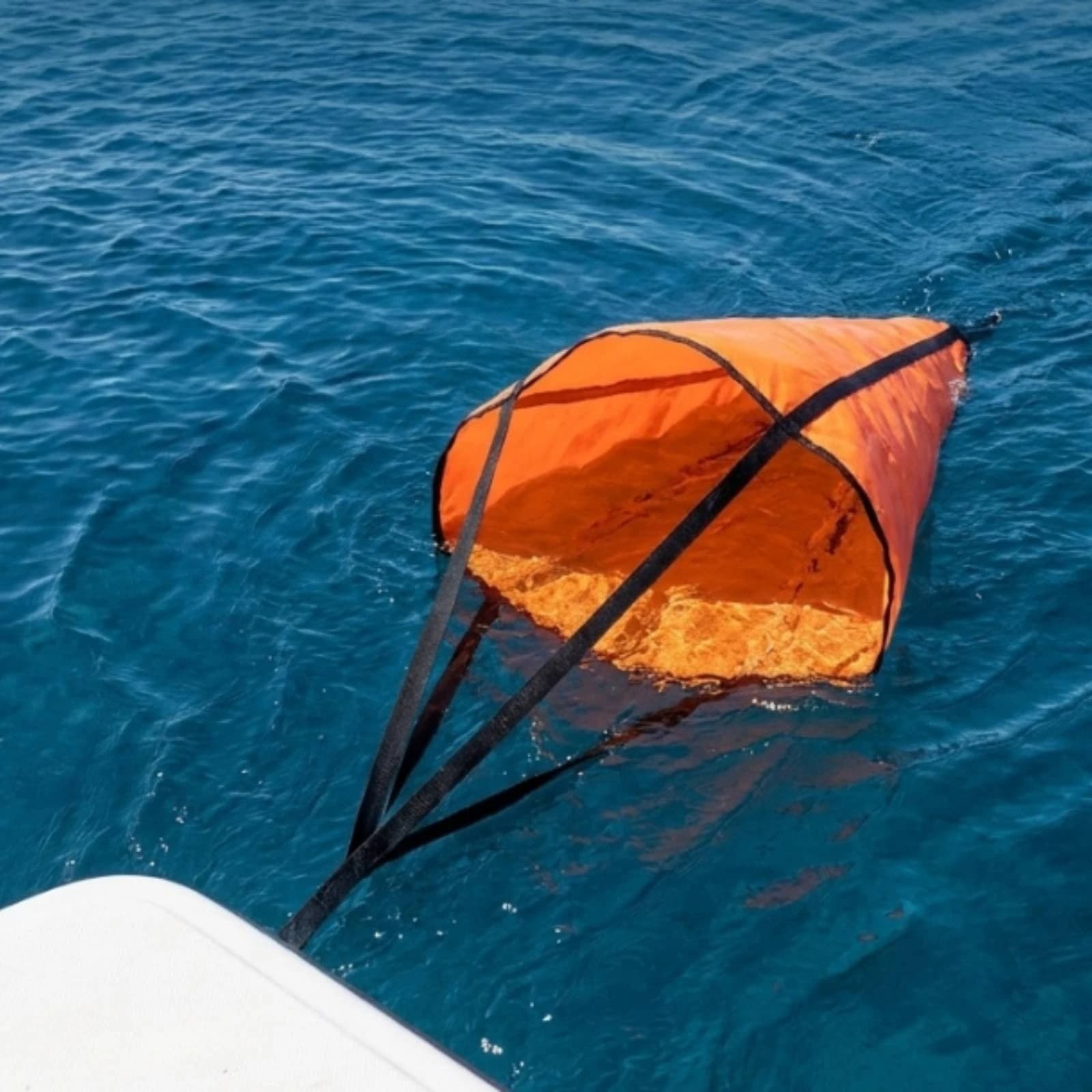 Sea Anchor Foldable Cone Shape Drogue Anchor Drift Sock Compact Storage Boat Accessory Easy to Use for Boaters