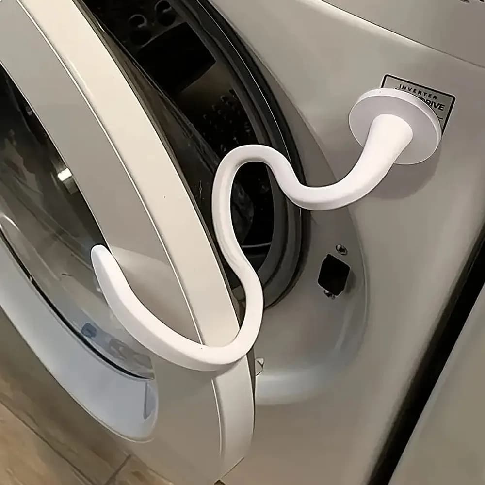 Keep Your Washer Fresh: Flexible Silicone Front Load Washer Door Prop, Sturdy Bendable Door Stopper for Dryness