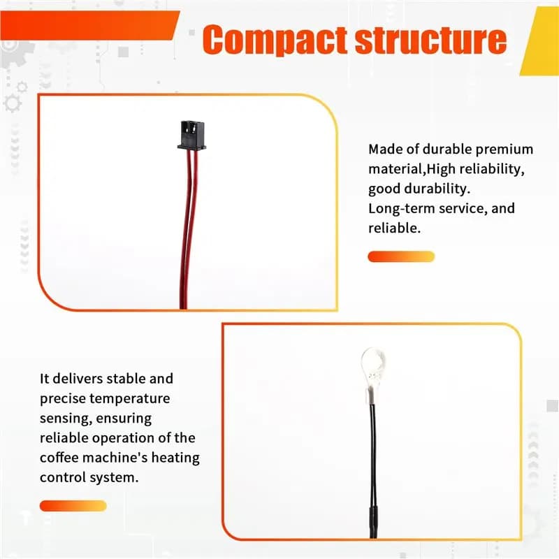 【RAMADAN SALE】For Jura Thermoblock Sensors 770THERMOBLOCK 69605 Thermoblock Temperature Sensor Flat Head Espresso Coffee Machine