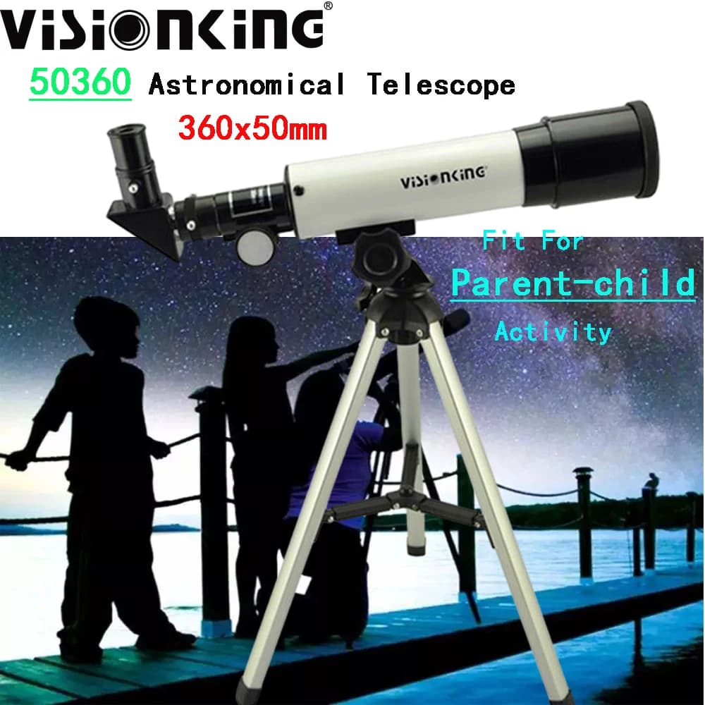 Visionking Professional 50360 Telescopio astronomico a rifrazione 90x per vedere la luna Stelle Birdwatching Monoculare Principianti Bambini