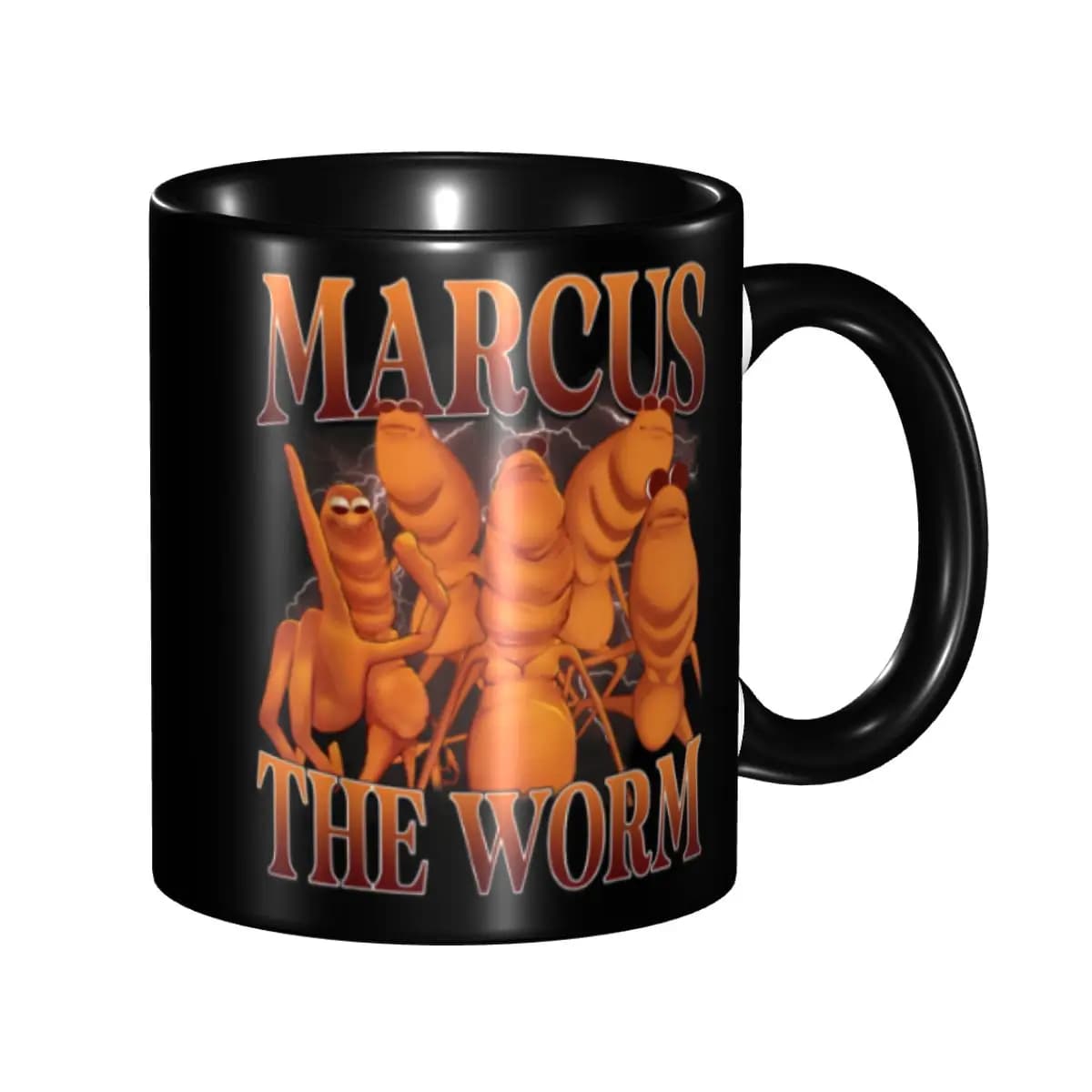 Tazza in Ceramica Personalizzata con Memes Divertenti 'Marcus il Verme', Regalo Creativo Fai-da-Te