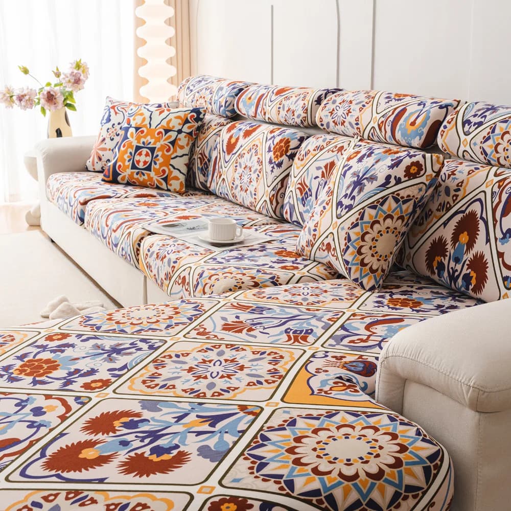 Jacquard Sofa Seat Cushion Covers Stretch Sofa Slipcovers Couches Furniture Protector for Sectional Armchair Loveseat Pets Kids