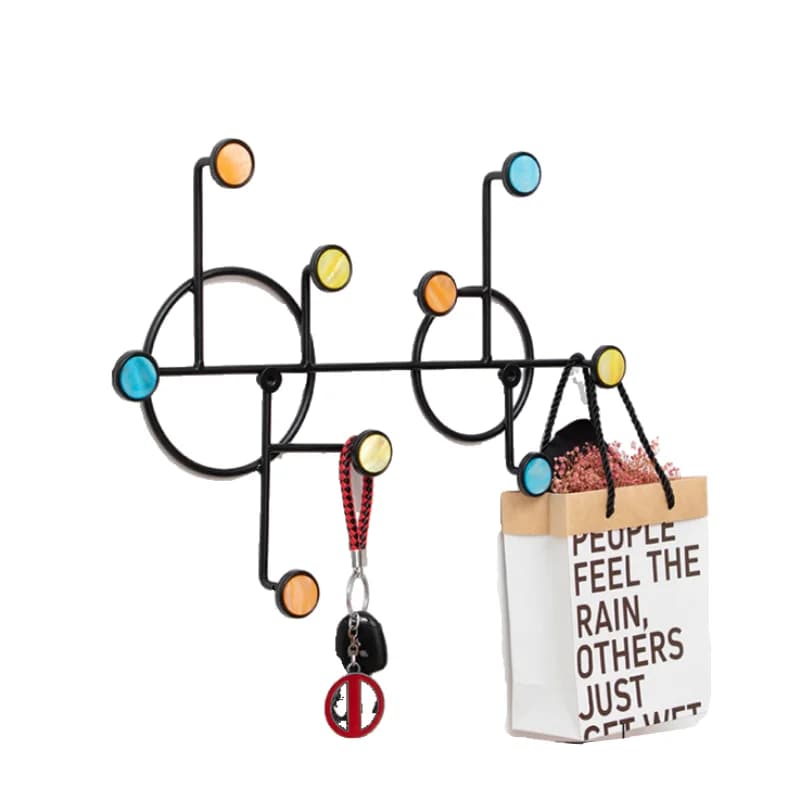 Creative Europe Clothes Coat Cap Hanger Wall/bagno gancio decorativo 5/9 ganci Iron Art Decoration Home Decor Storage