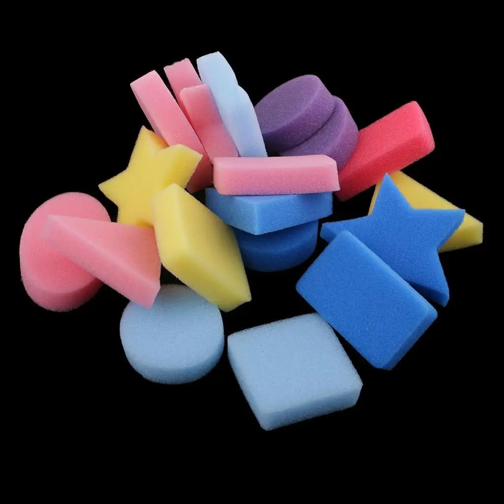 18 pcs sponge shape geometric sponges brush paint tools roller varnish in foam